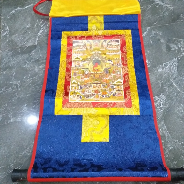 Tranh Thangka Madala Tổ Liên Hoa Sinh Padmasambvaha_35x20cm